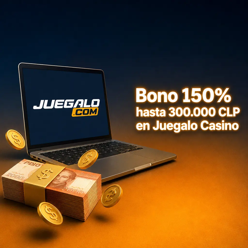 Bono 150% hasta 300.000 CLP en Juegalo Casino