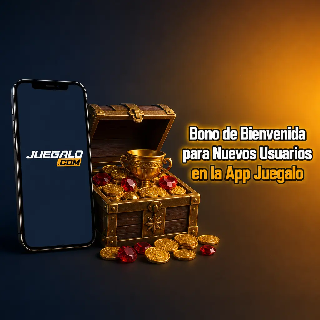 Interfaz de la app Juegalo mostrando los bonos de bienvenida