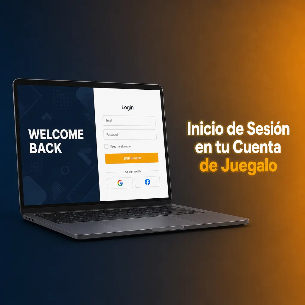Usuario iniciando sesión en su cuenta de Juegalo