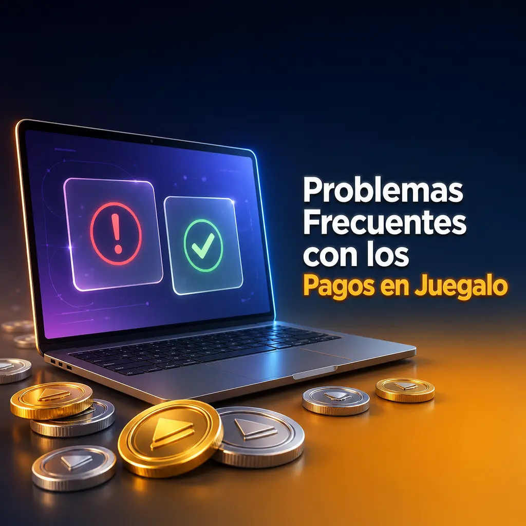 Pantalla de pagos de Juegalo mostrando un error de transacción